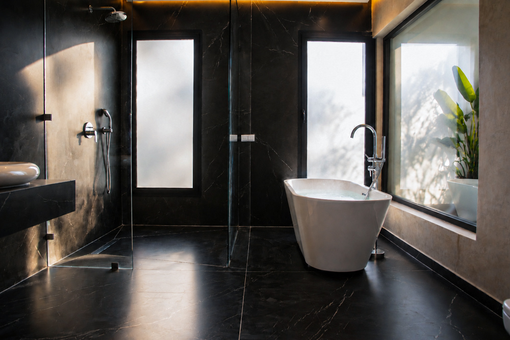 Double vasque marbre